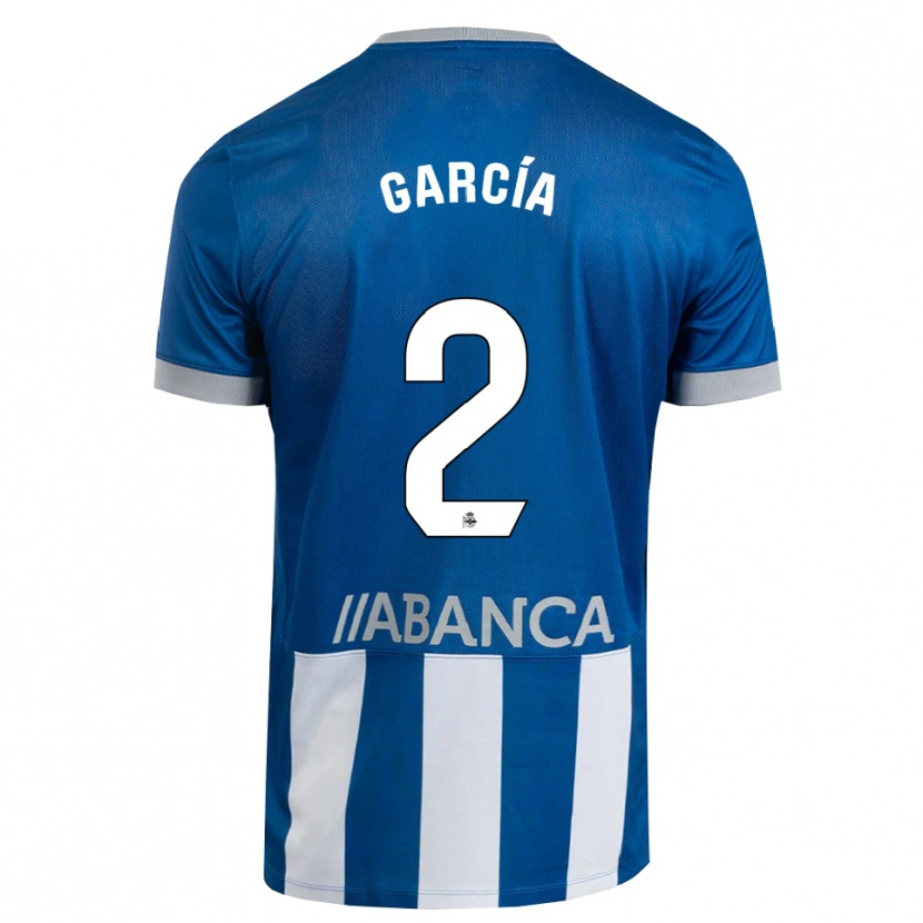 Danxen Niño Camiseta Pablo García #2 Azul Gris Blanco 1ª Equipación 2026/27 La Camisa