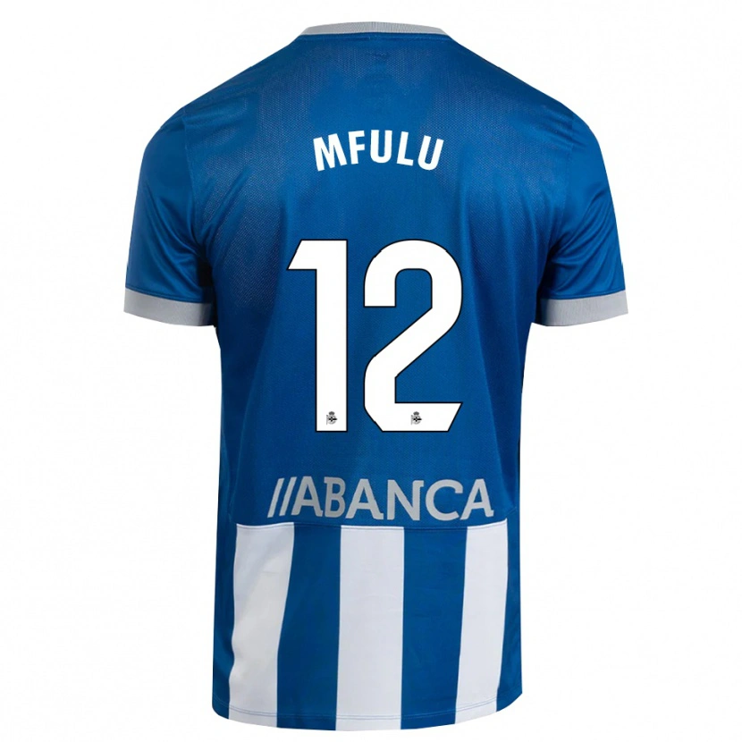 Danxen Niño Camiseta Nuke Mfulu #12 Azul Gris Blanco 1ª Equipación 2026/27 La Camisa