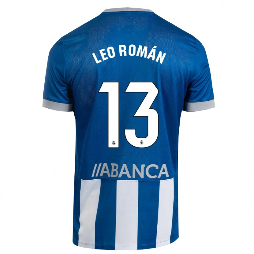 Danxen Niño Camiseta Leo Román #13 Azul Gris Blanco 1ª Equipación 2026/27 La Camisa