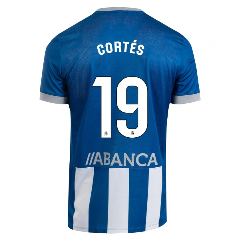 Danxen Niño Camiseta Pablo Cortés #19 Azul Gris Blanco 1ª Equipación 2026/27 La Camisa