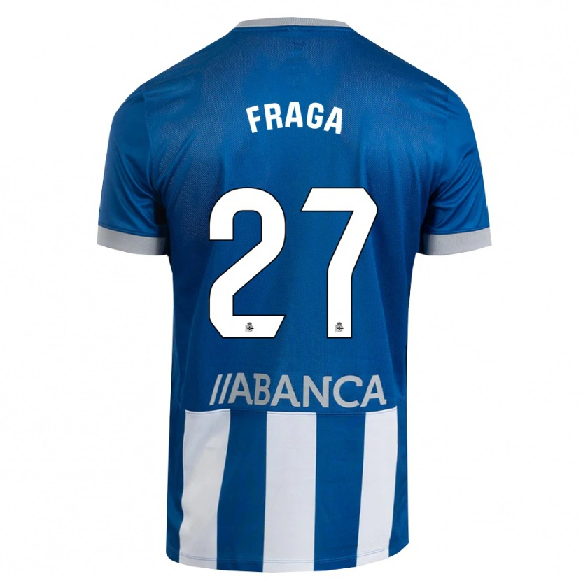 Danxen Niño Camiseta Álvaro Fraga #27 Azul Gris Blanco 1ª Equipación 2026/27 La Camisa