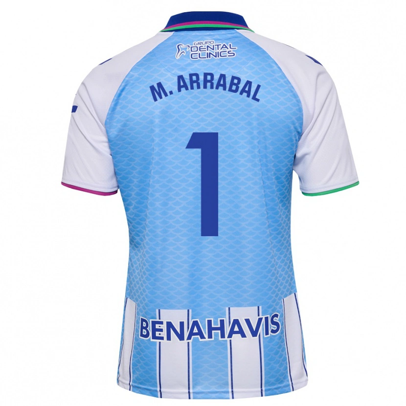 Danxen Niño Camiseta María Arrabal Martin #1 Azul Cielo Profundo Blanco 1ª Equipación 2026/27 La Camisa