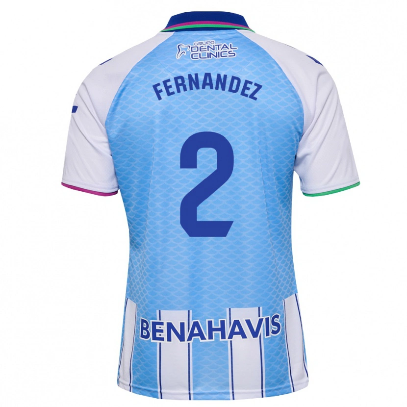 Danxen Niño Camiseta Aron Neqach Fernández #2 Azul Cielo Profundo Blanco 1ª Equipación 2026/27 La Camisa