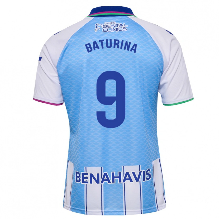Danxen Niño Camiseta Roko Baturina #9 Azul Cielo Profundo Blanco 1ª Equipación 2026/27 La Camisa