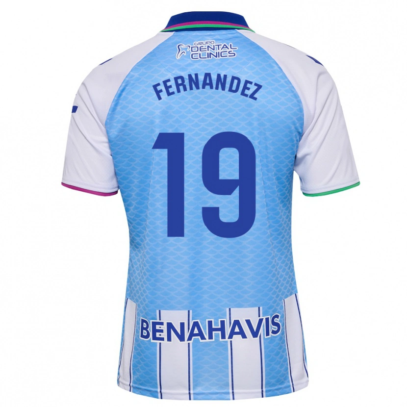 Danxen Niño Camiseta Raúl Fernández #19 Azul Cielo Profundo Blanco 1ª Equipación 2026/27 La Camisa