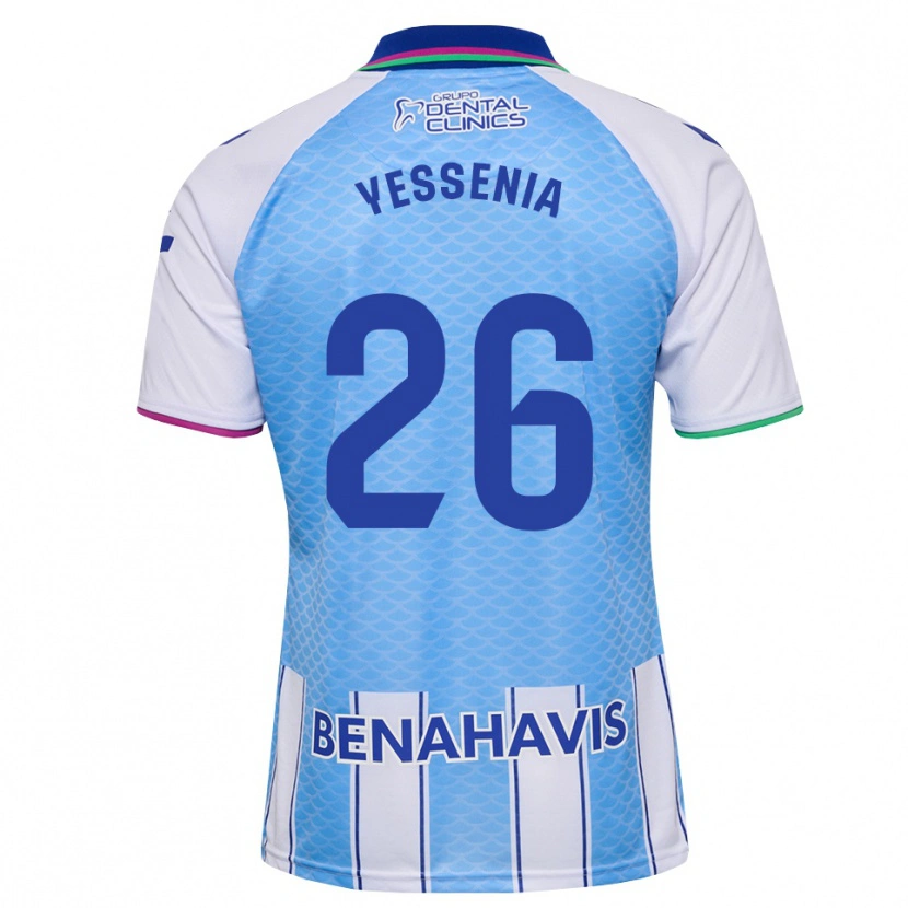 Danxen Niño Camiseta Yessenia Alcaide Martin #26 Azul Cielo Profundo Blanco 1ª Equipación 2026/27 La Camisa