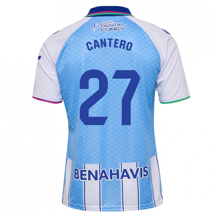 Danxen Niño Camiseta Cris Cantero #27 Azul Cielo Profundo Blanco 1ª Equipación 2026/27 La Camisa