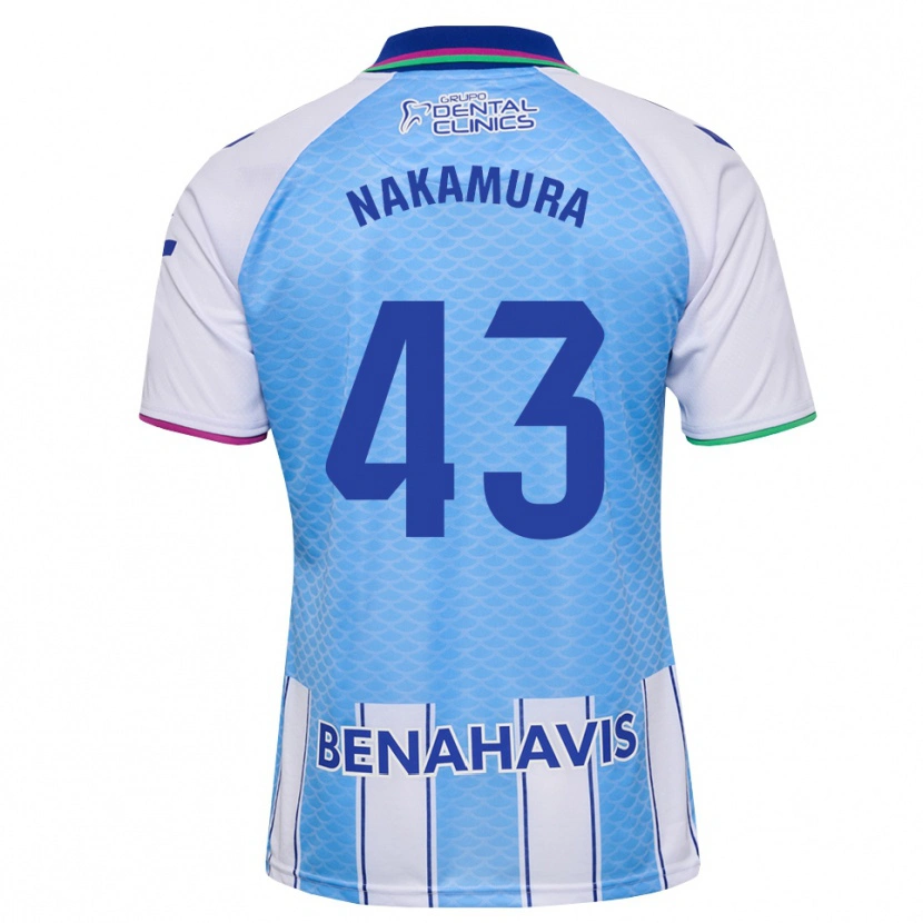 Danxen Niño Camiseta Mare Nakamura #43 Azul Cielo Profundo Blanco 1ª Equipación 2026/27 La Camisa