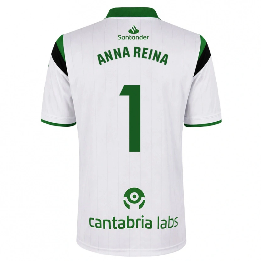 Danxen Niño Camiseta Anna Reina Toro #1 Blanco Verde Negro 1ª Equipación 2026/27 La Camisa