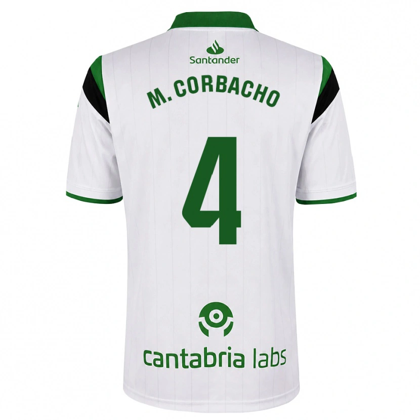 Danxen Niño Camiseta María Corbacho Carrero #4 Blanco Verde Negro 1ª Equipación 2026/27 La Camisa