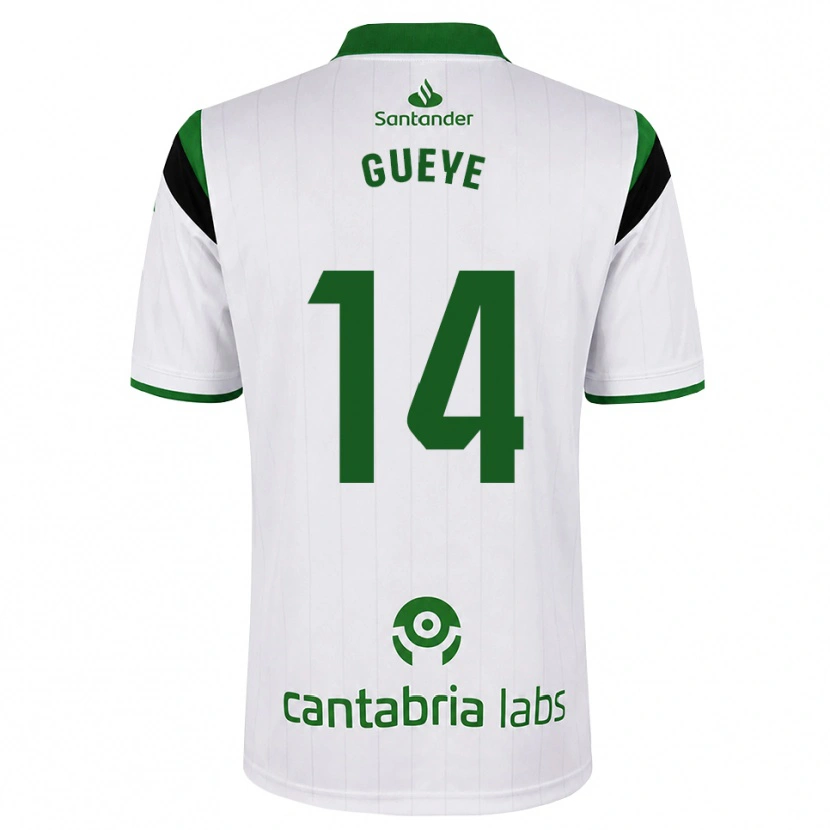 Danxen Niño Camiseta Maguette Gueye #14 Blanco Verde Negro 1ª Equipación 2026/27 La Camisa