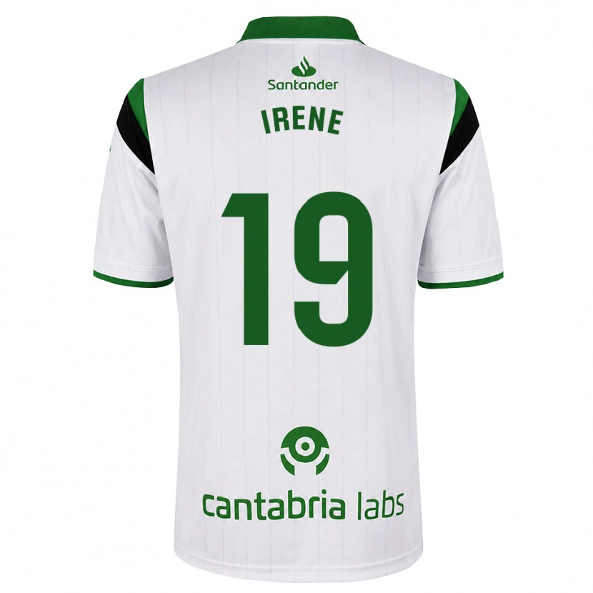 Danxen Niño Camiseta Irene Canal Gómez #19 Blanco Verde Negro 1ª Equipación 2026/27 La Camisa