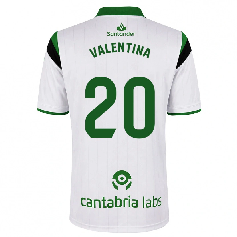 Danxen Niño Camiseta Valentina Lucumi Montoya #20 Blanco Verde Negro 1ª Equipación 2026/27 La Camisa