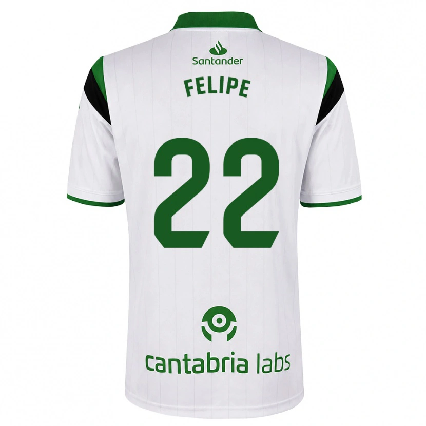 Danxen Niño Camiseta Pedro Felipe #22 Blanco Verde Negro 1ª Equipación 2026/27 La Camisa