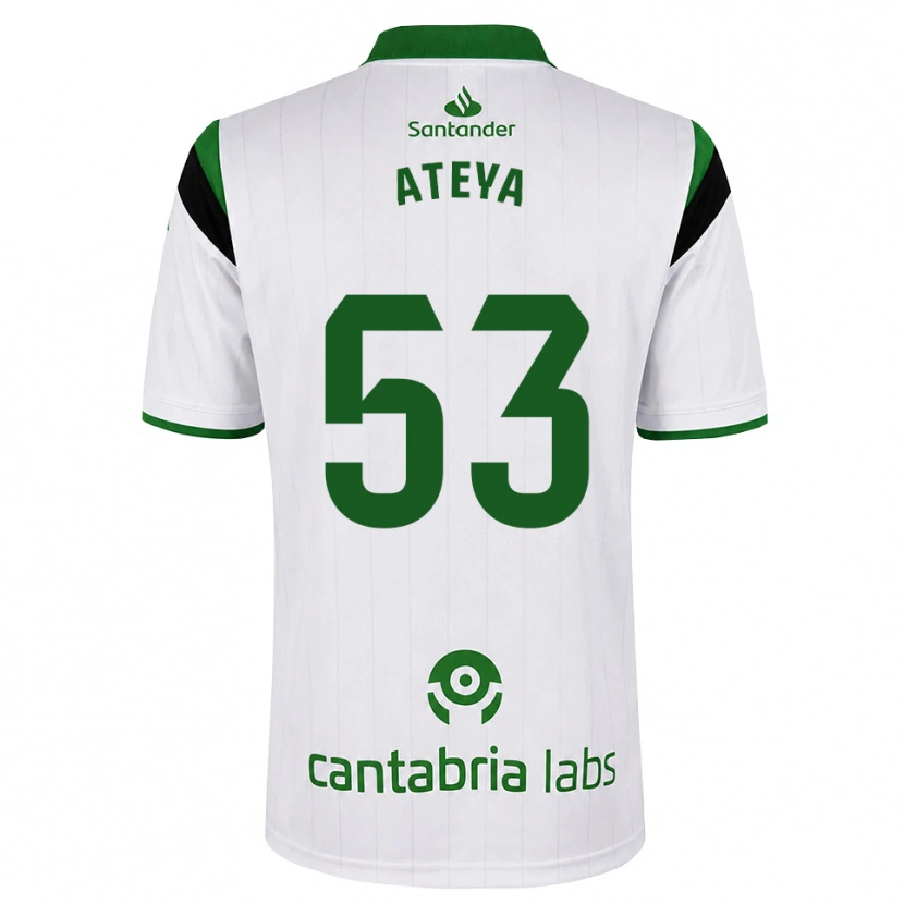 Danxen Niño Camiseta Belal Ateya #53 Blanco Verde Negro 1ª Equipación 2026/27 La Camisa