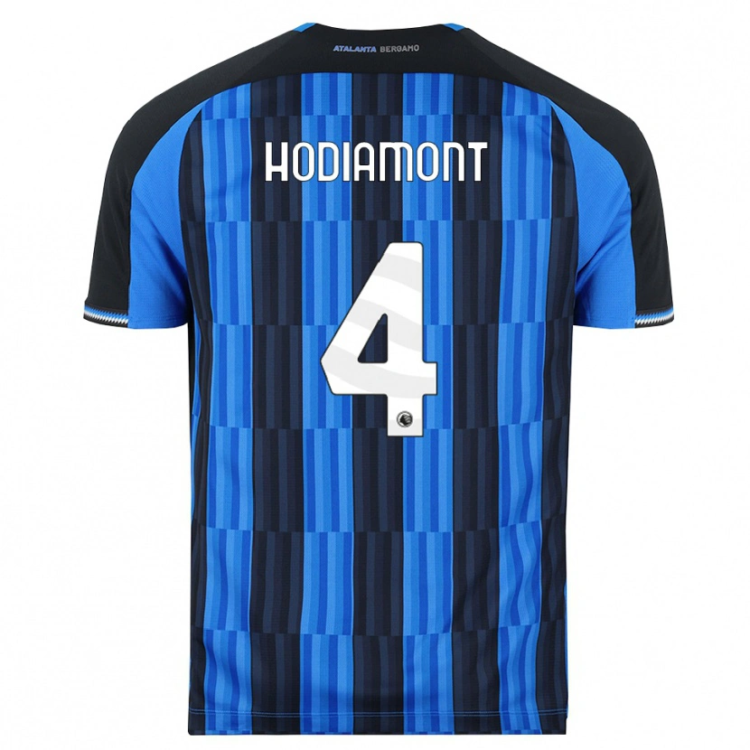 Danxen Niño Camiseta Lyam Hodiamont #4 Azul Negro Rojo 1ª Equipación 2026/27 La Camisa