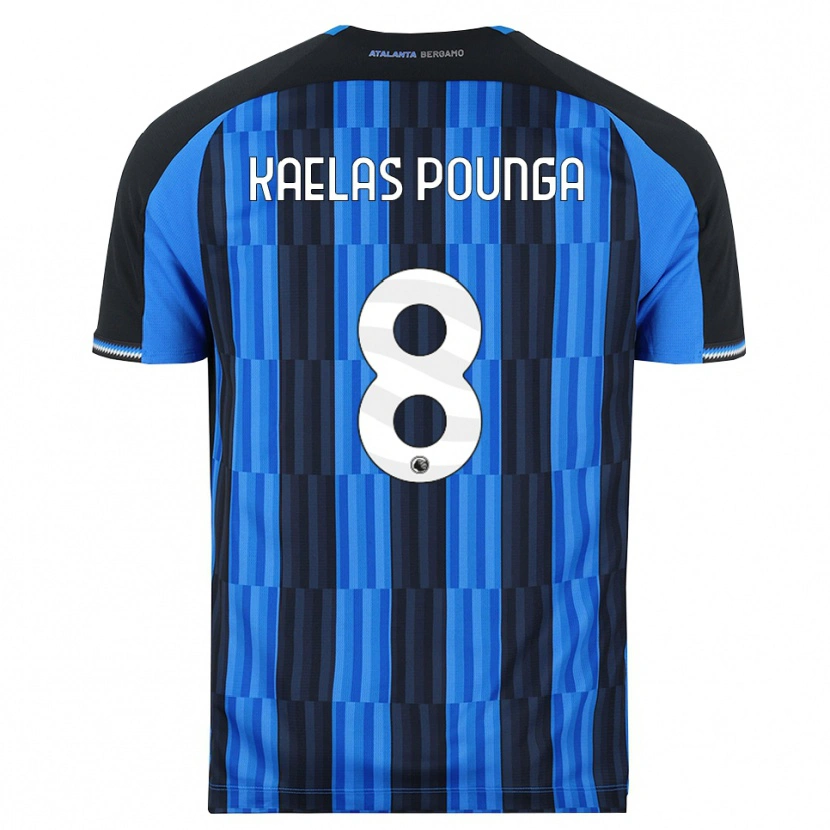 Danxen Niño Camiseta Digne Kaelas Pounga #8 Azul Negro Rojo 1ª Equipación 2026/27 La Camisa