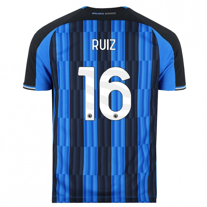 Danxen Niño Camiseta Gerard Ruiz #16 Azul Negro Rojo 1ª Equipación 2026/27 La Camisa