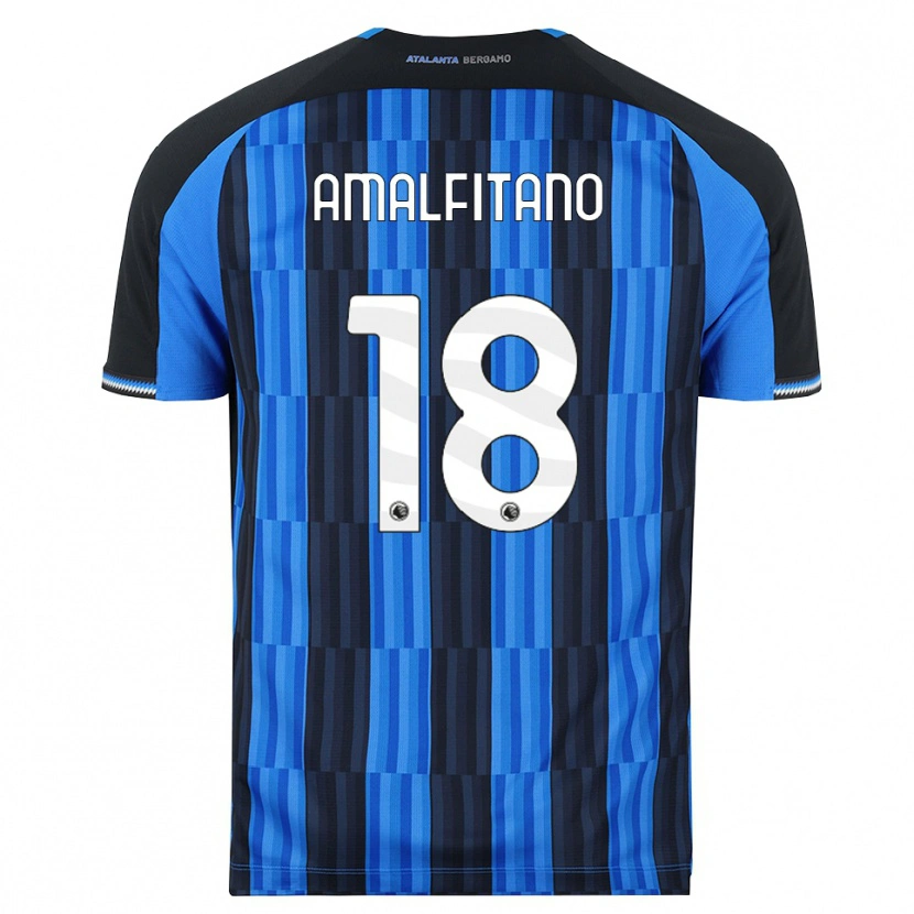 Danxen Niño Camiseta Nicolò Amalfitano #18 Azul Negro Rojo 1ª Equipación 2026/27 La Camisa