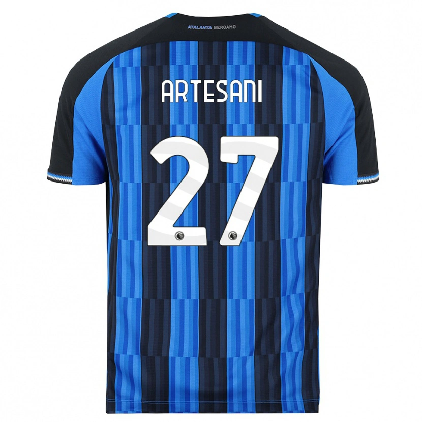Danxen Niño Camiseta Nicolò Artesani #27 Azul Negro Rojo 1ª Equipación 2026/27 La Camisa