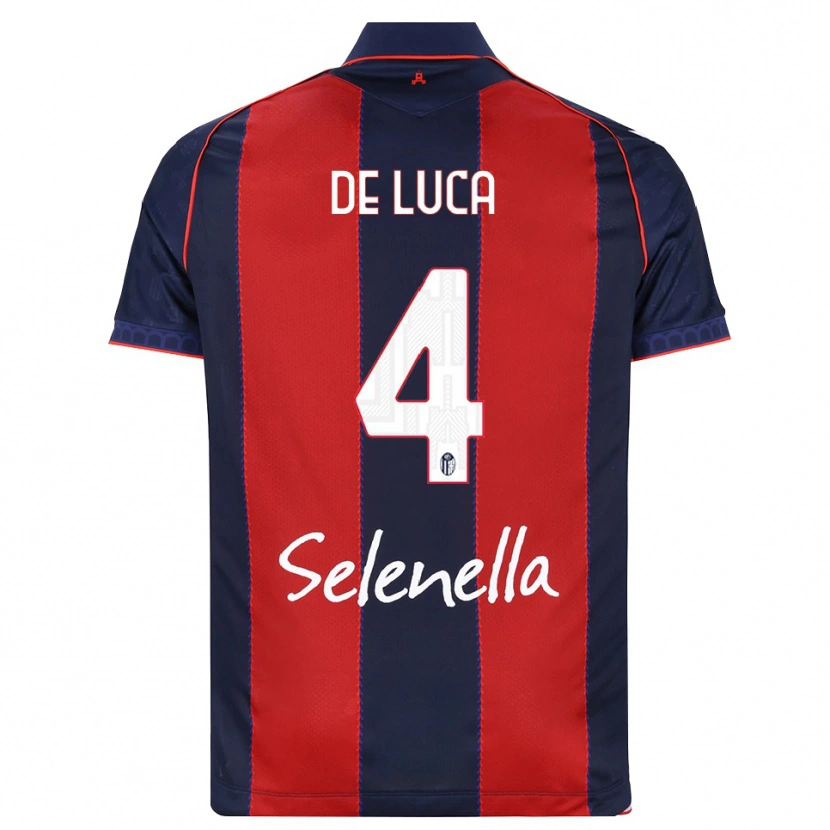 Danxen Niño Camiseta Alessandro De Luca #4 Azul Real Rojo Blanco 1ª Equipación 2026/27 La Camisa