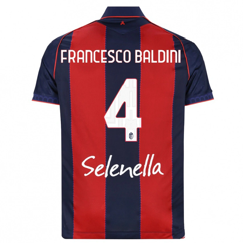 Danxen Niño Camiseta Giovanni Francesco Baldini #4 Azul Real Rojo Blanco 1ª Equipación 2026/27 La Camisa