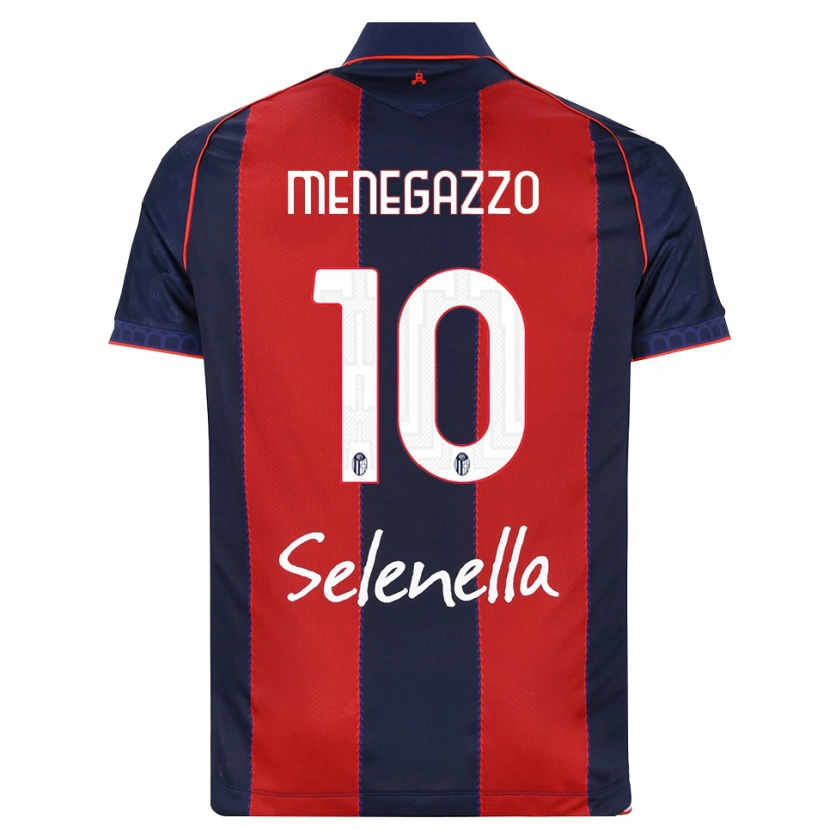 Danxen Niño Camiseta Lorenzo Menegazzo #10 Azul Real Rojo Blanco 1ª Equipación 2026/27 La Camisa