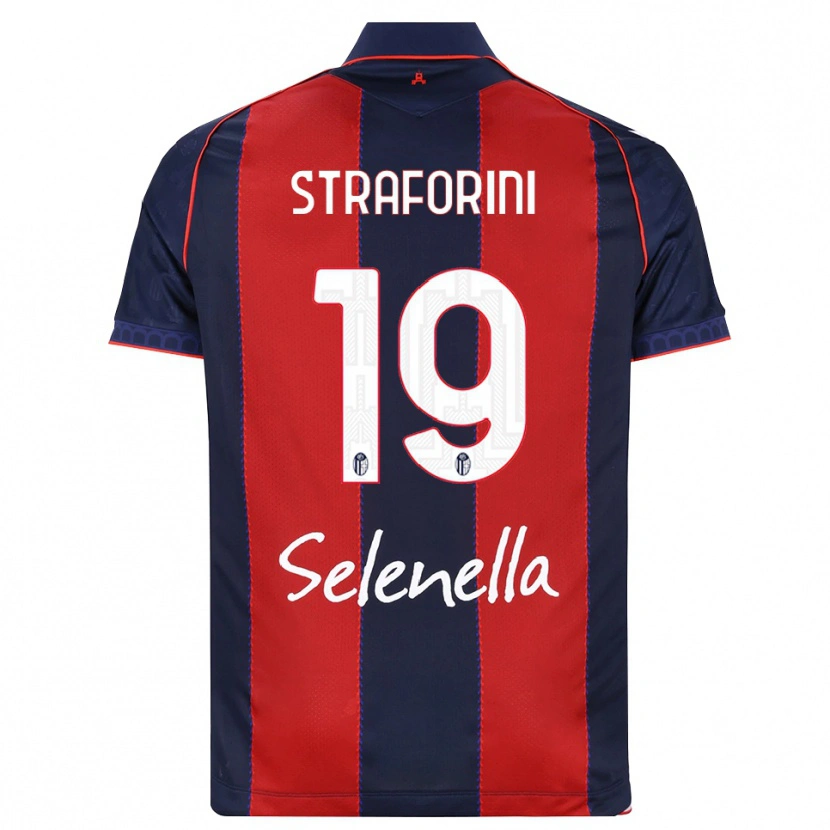Danxen Niño Camiseta Rino Straforini #19 Azul Real Rojo Blanco 1ª Equipación 2026/27 La Camisa