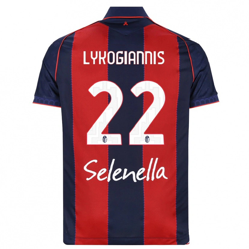 Danxen Niño Camiseta Charalampos Lykogiannis #22 Azul Real Rojo Blanco 1ª Equipación 2026/27 La Camisa