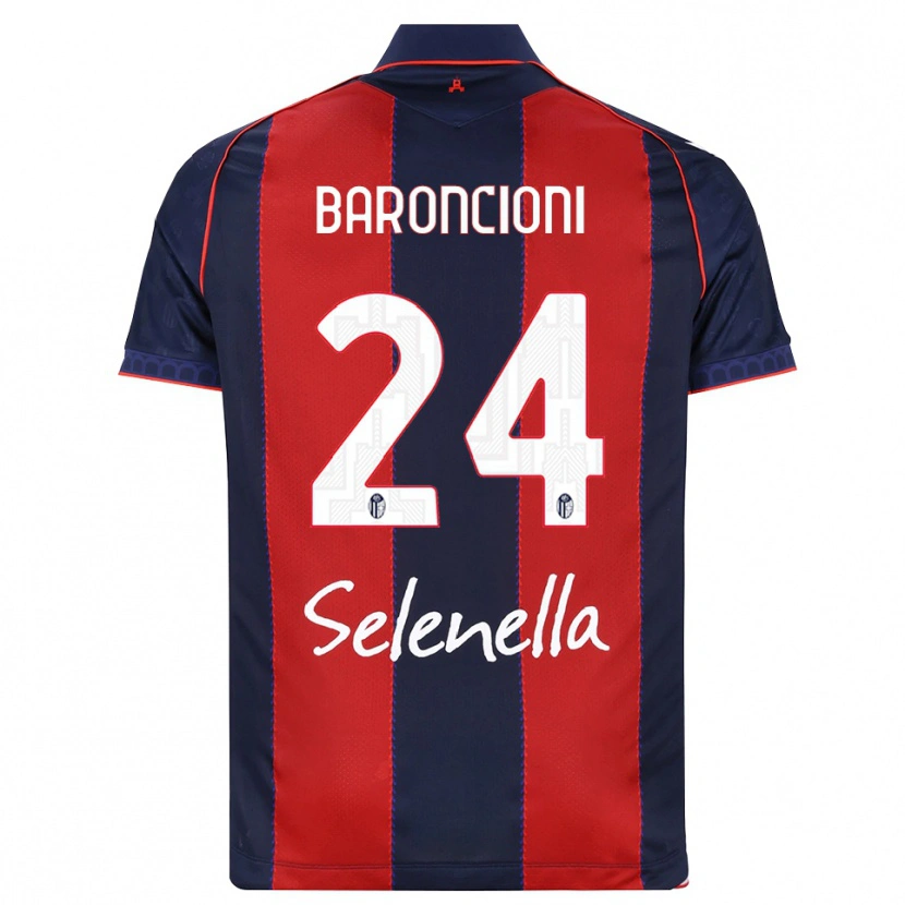 Danxen Niño Camiseta Davide Baroncioni #24 Azul Real Rojo Blanco 1ª Equipación 2026/27 La Camisa