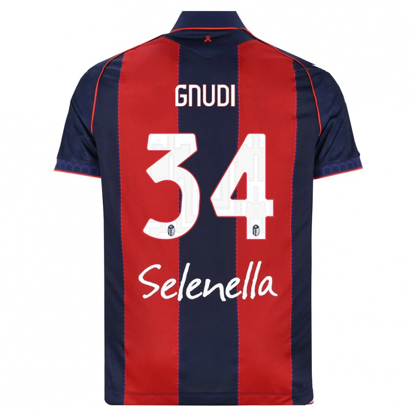 Danxen Niño Camiseta Riccardo Gnudi #34 Azul Real Rojo Blanco 1ª Equipación 2026/27 La Camisa