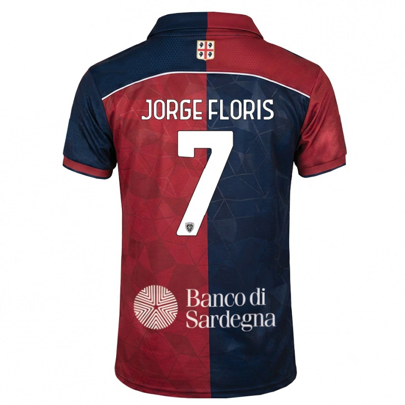 Danxen Niño Camiseta Nicolò Jorge Floris #7 Burdeos Azul Real 1ª Equipación 2026/27 La Camisa