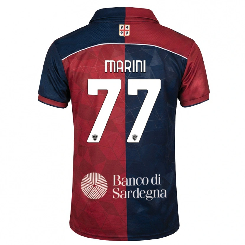 Danxen Niño Camiseta Matteo Marini #77 Burdeos Azul Real 1ª Equipación 2026/27 La Camisa