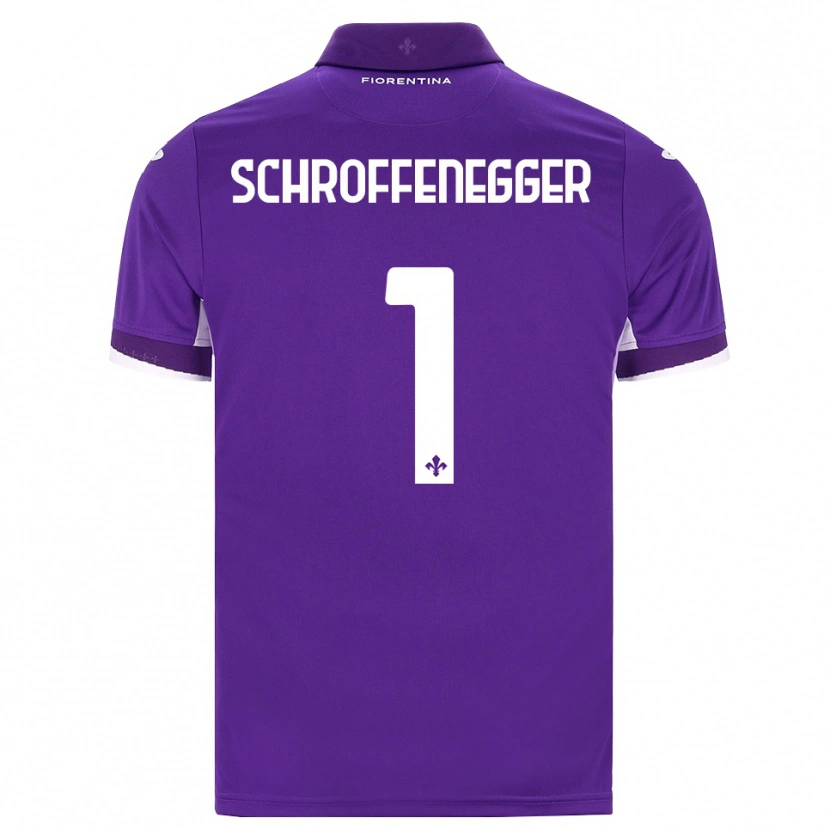 Danxen Niño Camiseta Katja Schroffenegger #1 Morado Blanco Rosa 1ª Equipación 2026/27 La Camisa