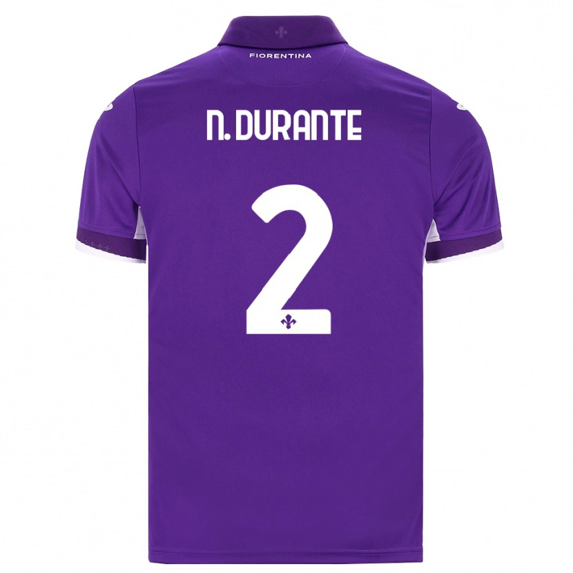 Danxen Niño Camiseta Nicholas Durante #2 Morado Blanco Rosa 1ª Equipación 2026/27 La Camisa