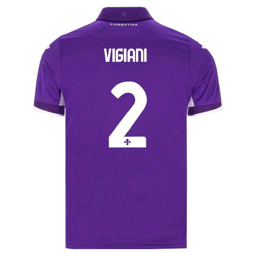 Danxen Niño Camiseta Lorenzo Vigiani #2 Morado Blanco Rosa 1ª Equipación 2026/27 La Camisa
