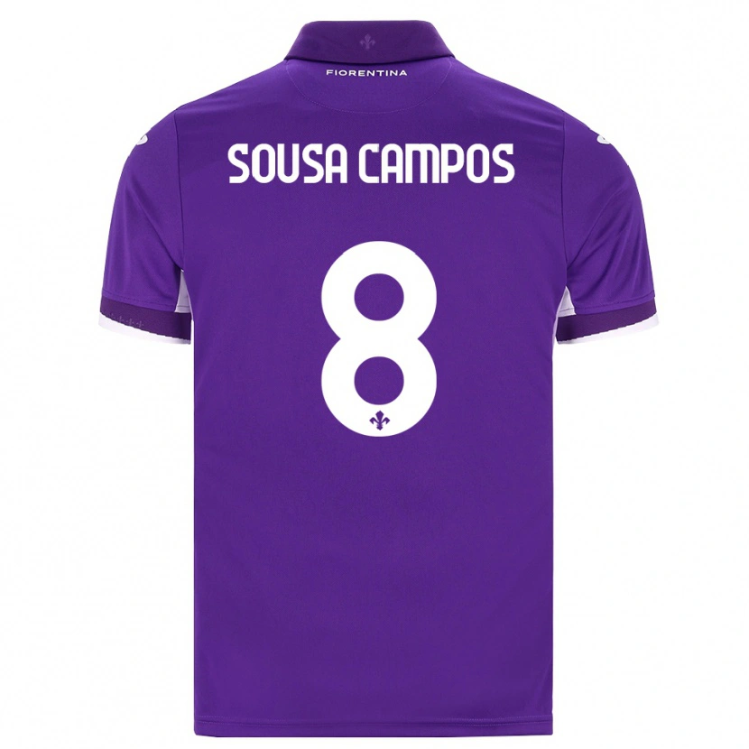Danxen Niño Camiseta Matteo Sousa Campos #8 Morado Blanco Rosa 1ª Equipación 2026/27 La Camisa
