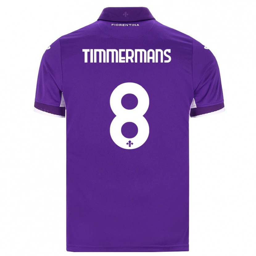 Danxen Niño Camiseta Loric Timmermans #8 Morado Blanco Rosa 1ª Equipación 2026/27 La Camisa