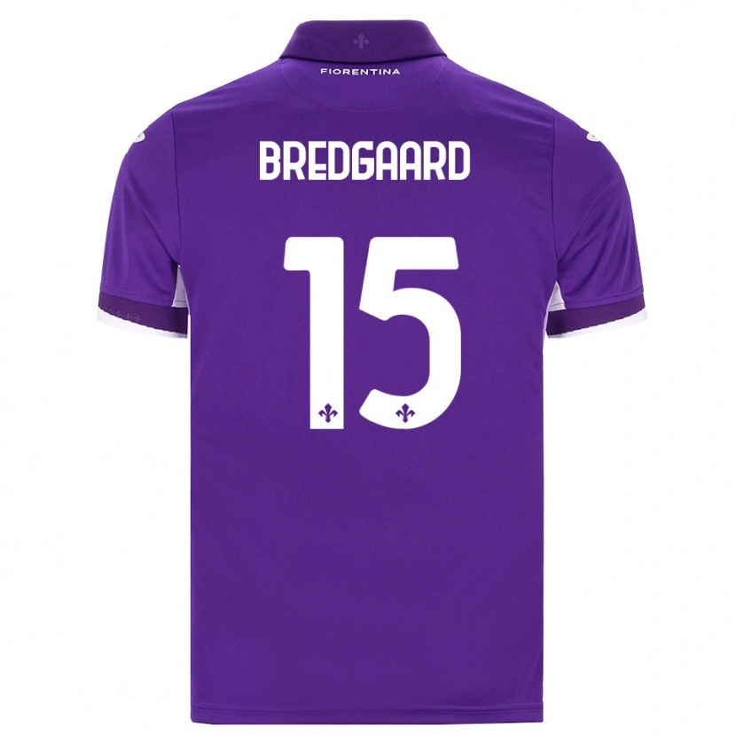 Danxen Niño Camiseta Sofie Bredgaard #15 Morado Blanco Rosa 1ª Equipación 2026/27 La Camisa