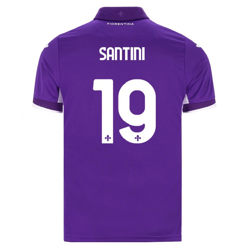 Danxen Niño Camiseta Margherita Santini #19 Morado Blanco Rosa 1ª Equipación 2026/27 La Camisa