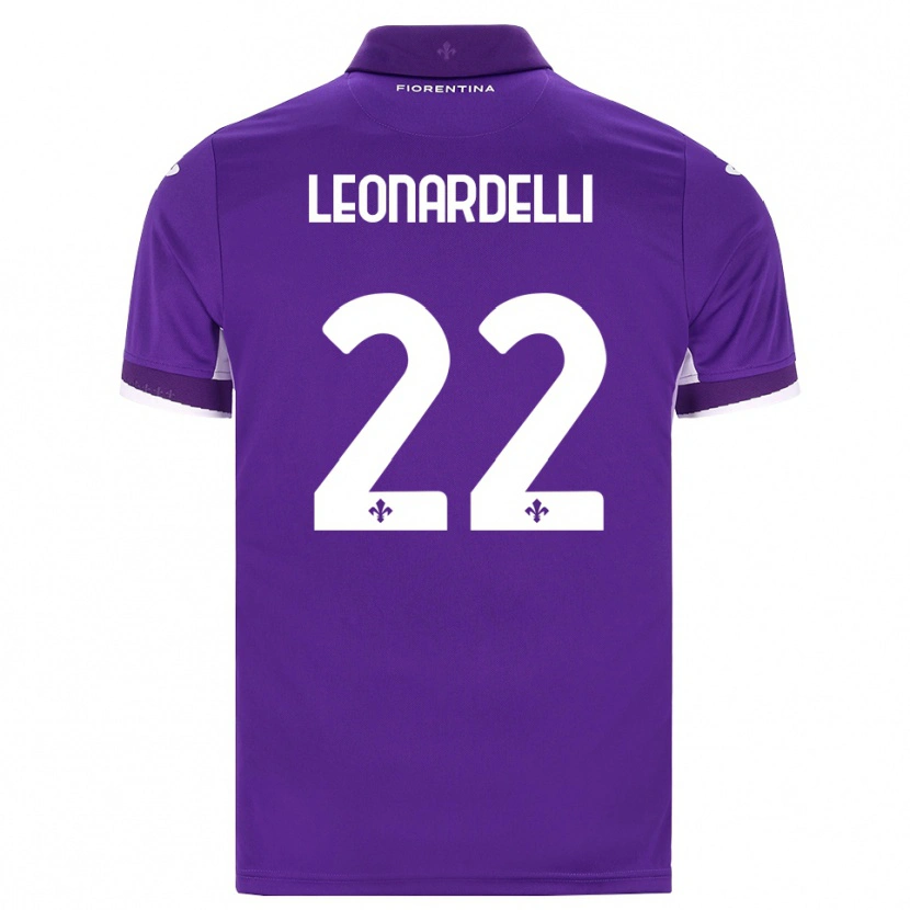 Danxen Niño Camiseta Pietro Leonardelli #22 Morado Blanco Rosa 1ª Equipación 2026/27 La Camisa