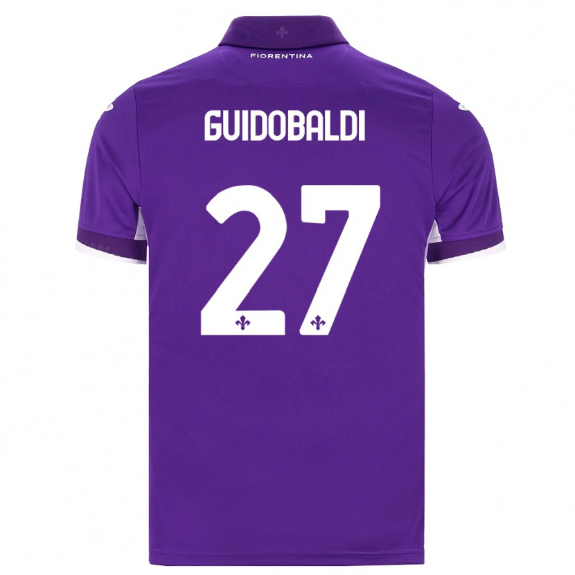 Danxen Niño Camiseta Filippo Guidobaldi #27 Morado Blanco Rosa 1ª Equipación 2026/27 La Camisa