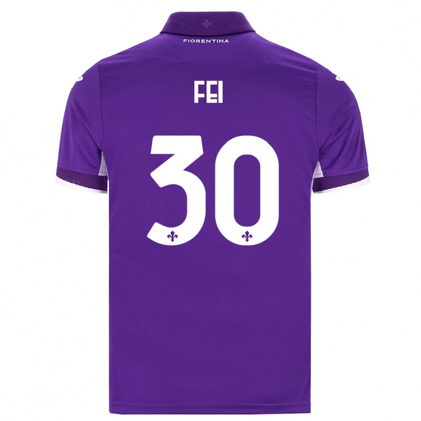Danxen Niño Camiseta Gianmaria Fei #30 Morado Blanco Rosa 1ª Equipación 2026/27 La Camisa