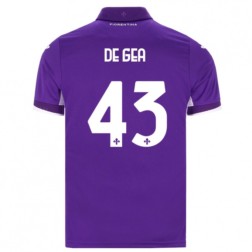 Danxen Niño Camiseta David De Gea #43 Morado Blanco Rosa 1ª Equipación 2026/27 La Camisa