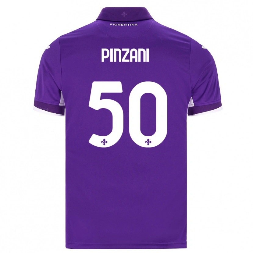 Danxen Niño Camiseta Lorenzo Pinzani #50 Morado Blanco Rosa 1ª Equipación 2026/27 La Camisa