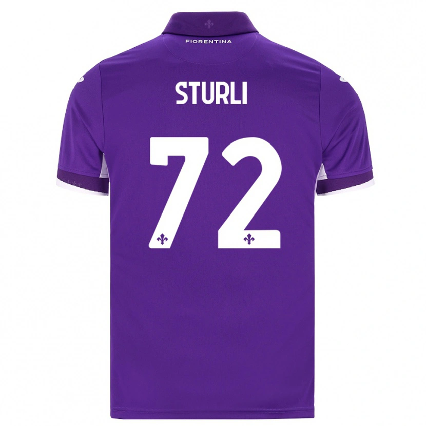 Danxen Niño Camiseta Edoardo Sturli #72 Morado Blanco Rosa 1ª Equipación 2026/27 La Camisa