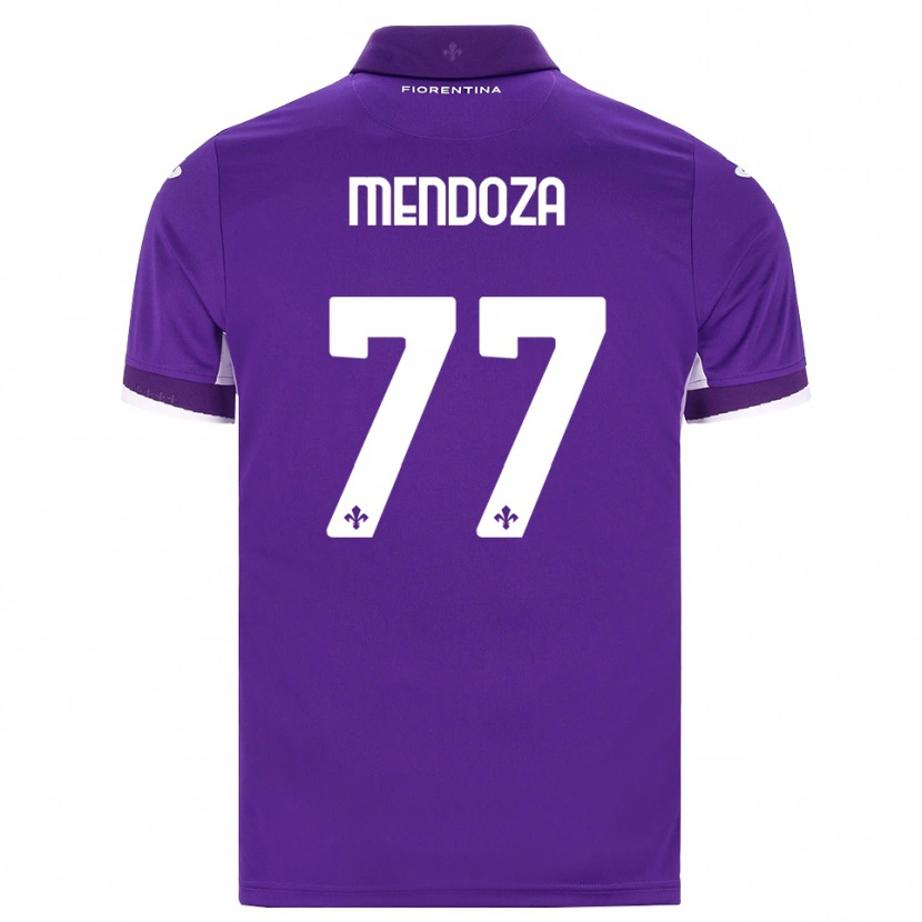 Danxen Niño Camiseta William Mendoza #77 Morado Blanco Rosa 1ª Equipación 2026/27 La Camisa