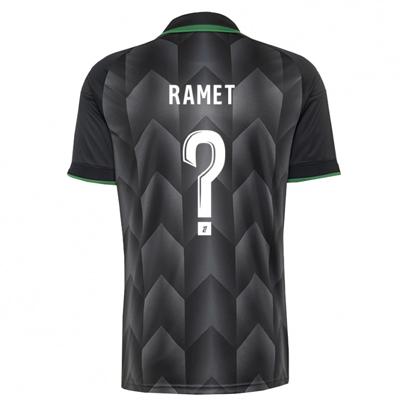 Danxen Niño Camiseta Simon Ramet #0 Verde Blanco Negro 2ª Equipación 2026/27 La Camisa
