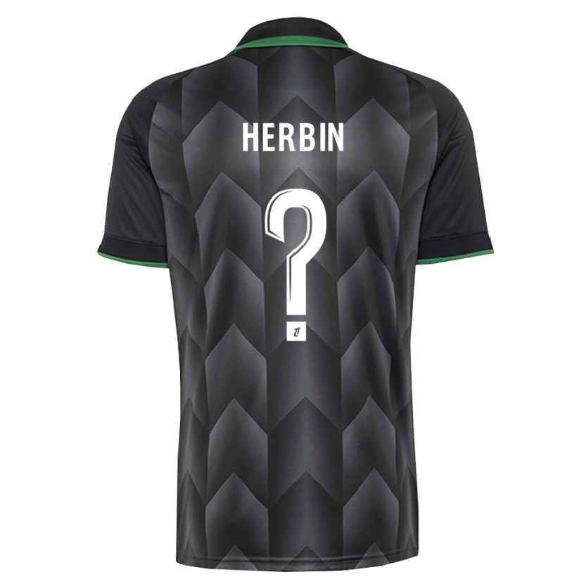 Danxen Niño Camiseta Grégoire Herbin #0 Verde Blanco Negro 2ª Equipación 2026/27 La Camisa