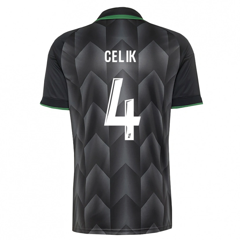 Danxen Niño Camiseta Nidal Celik #4 Verde Blanco Negro 2ª Equipación 2026/27 La Camisa